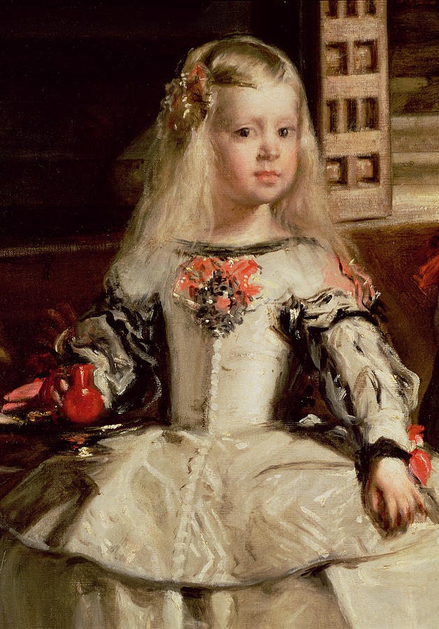 Detail Of Little Girl From Las Meninas Or The Family Of Philip Iv, Circa 1656 Painting by Diego Rodriguez De Silva Y Velazquez