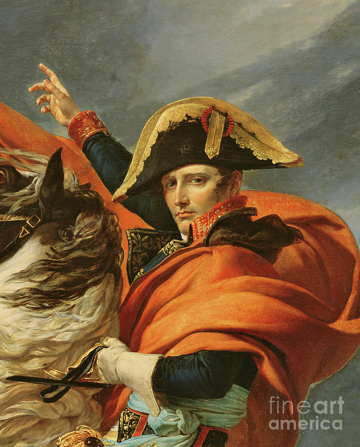 Detail Of Napoleon Crossing The Alps On 20th May 1800 Painting by Jacques Louis David