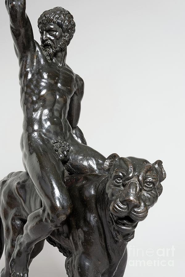 Michelangelo Photograph - Detail Of Nude Bacchants Riding Panther, Bronze Sculpture by Michelangelo Buonarroti