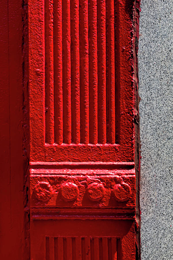 Detail of Red and White Exterior Wall Photograph by Robert Ullmann