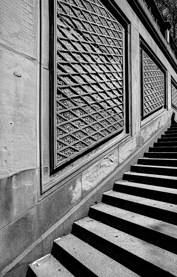 Detail of Stairs Bethesda Fountain Central Park NYC Photograph by Robert Ullmann