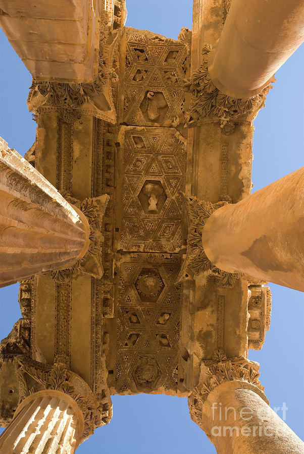 Detail Of Temple Of Bacchus, Baalbek, Bekaa Valley, Lebanon Photograph by  English School - Fine Art America