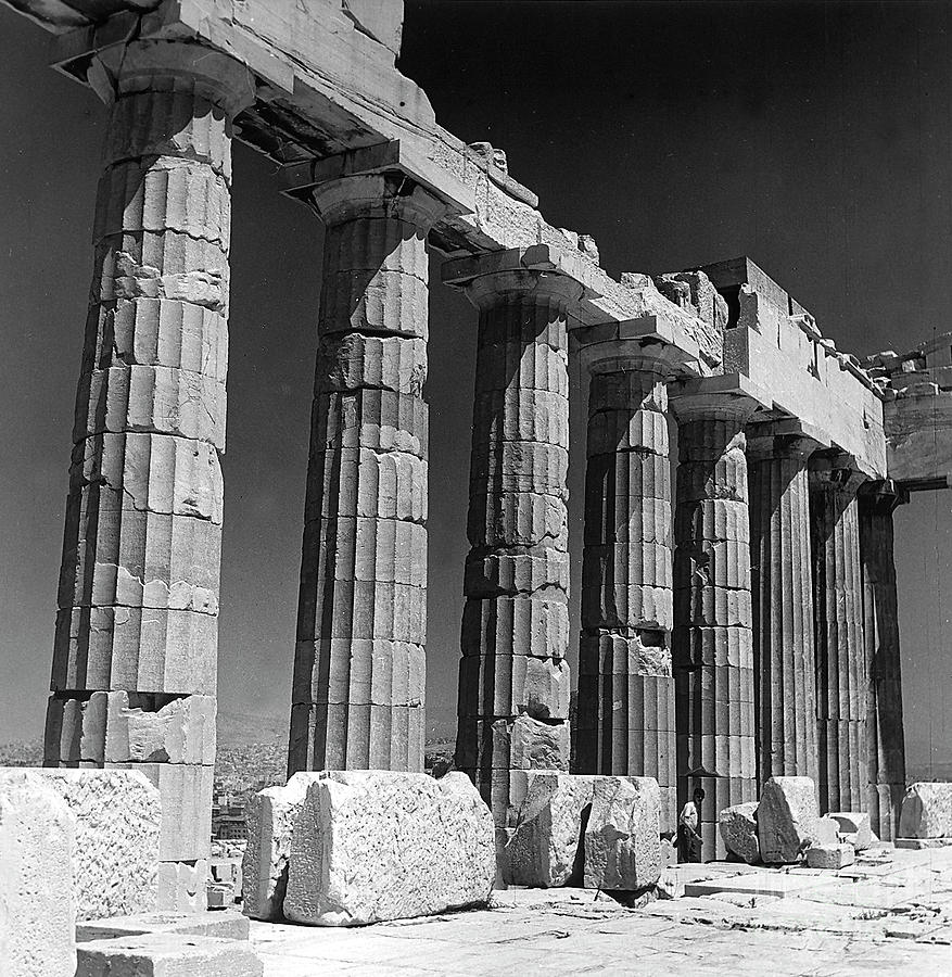 Detail of the colonnade of the Parthenon, Acropolis, Athens Photograph by Greek School