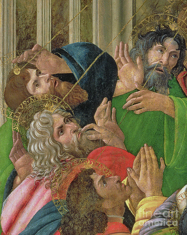 Detail Of The Descent Of The Holy Ghost Painting by Sandro Botticelli