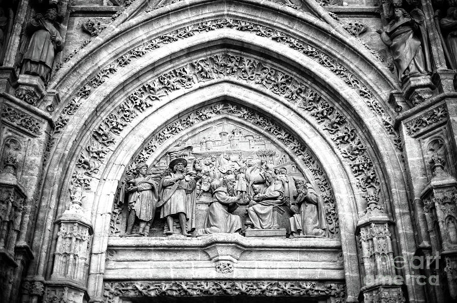 Detail of the Door of Palos at the Seville Cathedral Photograph by John Rizzuto