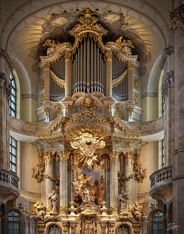 Detail Of the Dresden Cathedral Altar Photograph by Endre Balogh