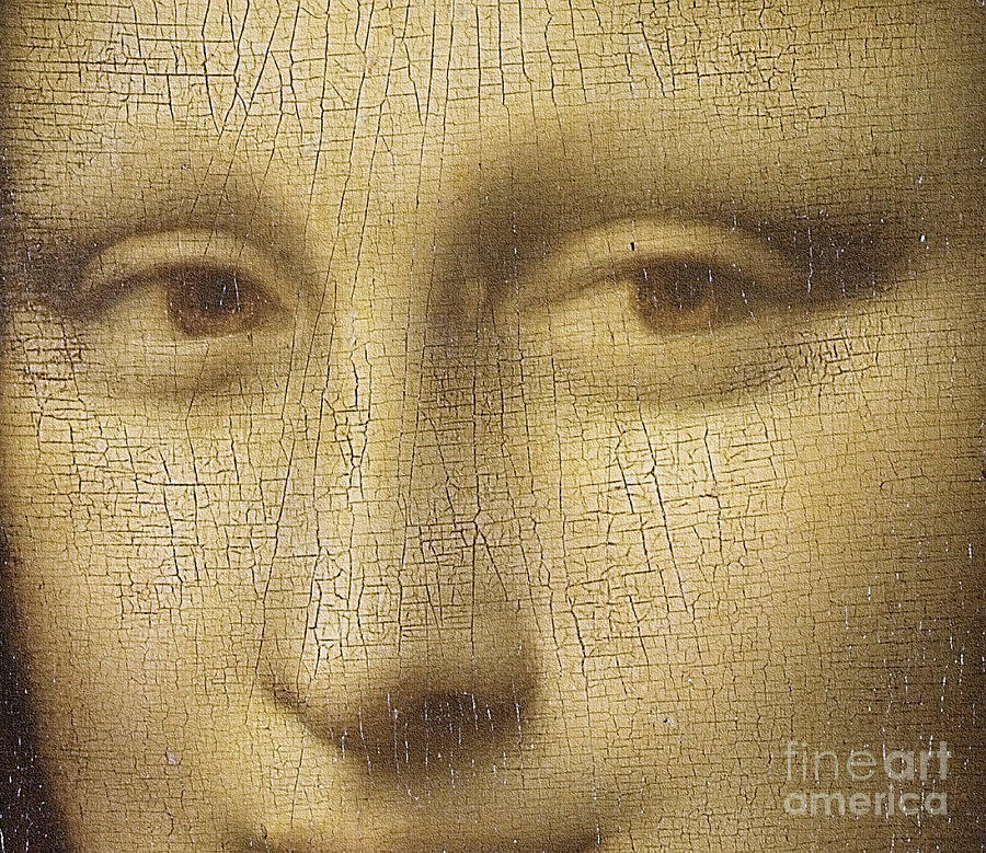 Leonardo Da Vinci Painting - Detail Of The Mona Lisa By Da Vinci by Leonardo Da Vinci