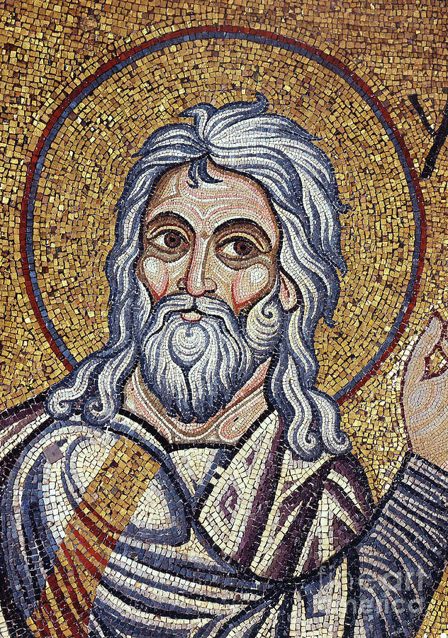 Portrait Photograph - Detail Of The Prophet Isaiah, Mosaic by Byzantine School