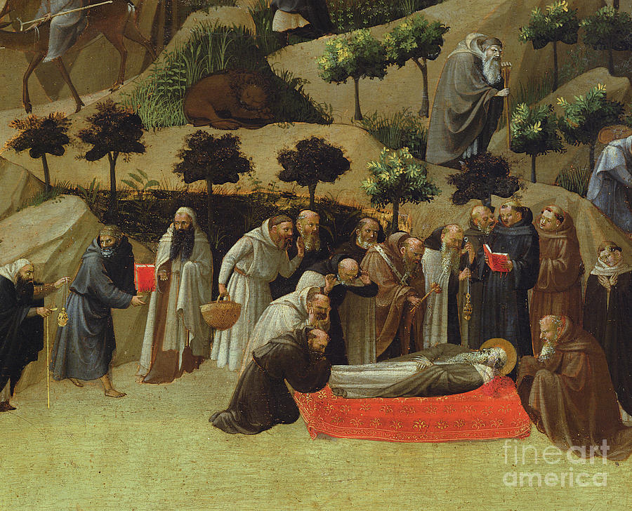 Detail Of The Thebaid, Death Of A Saint, C.1410 Painting by Gherardo Starnina
