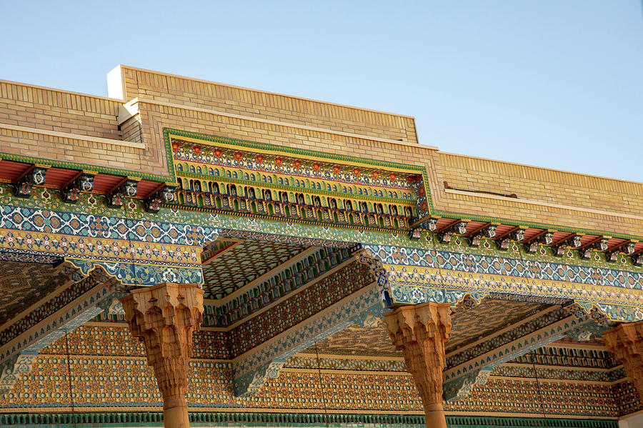 Details of architecture,  Mausoleum of Bahouddin Nakshband in Bu Photograph by Karen Foley
