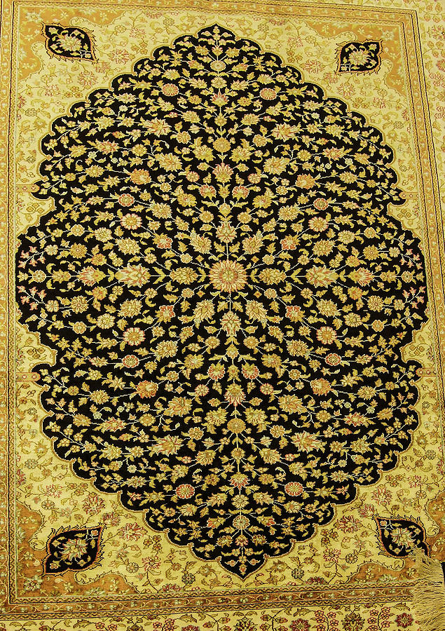 Details of hand woven carpet Photograph by Steve Estvanik