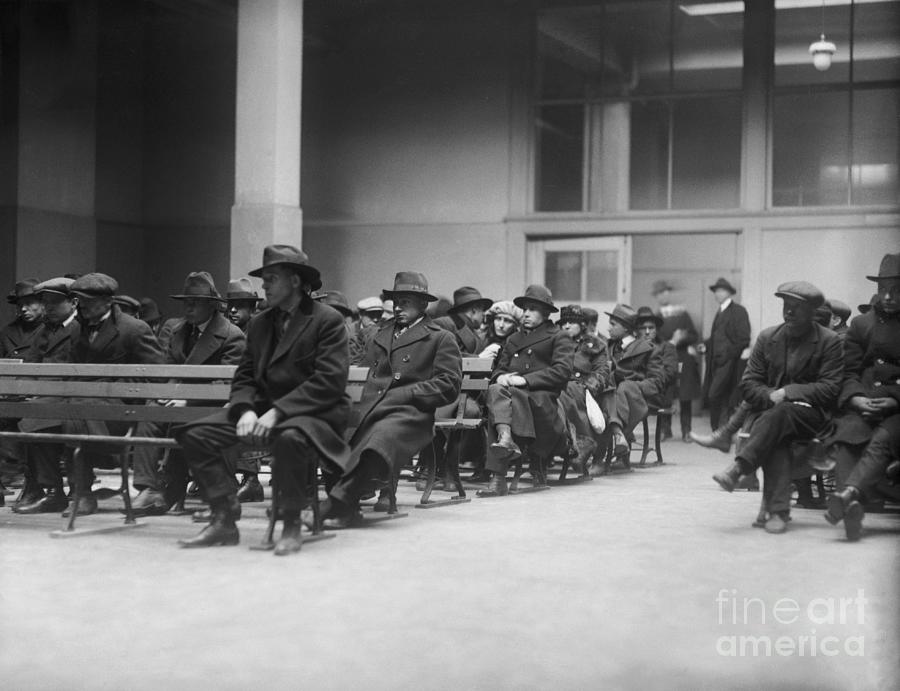 Detainees At Ellis Island Photograph by Bettmann
