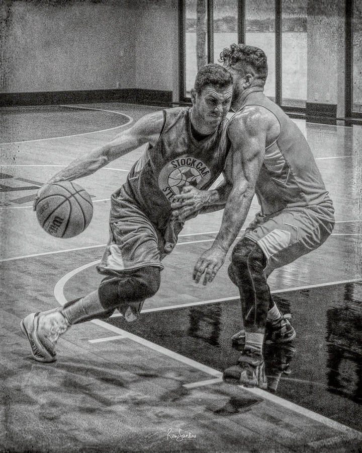 Basketball Photograph - Determination by Ronald Santini Basketball Photograph - Determination by Ronald Santini