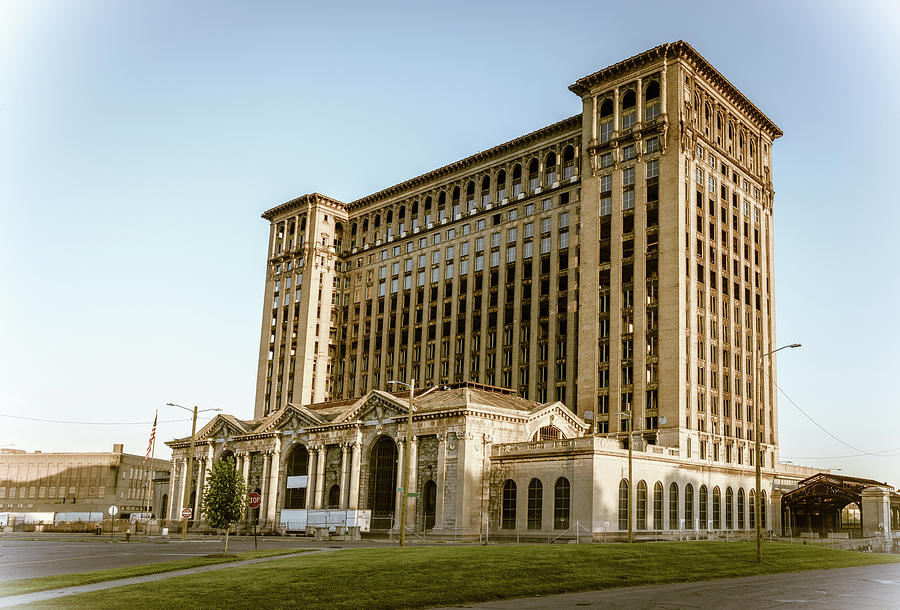Detroit Central Station building Photograph by Alexey Stiop