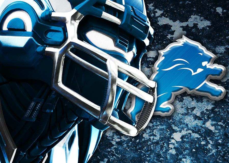 Detroit Lions Logo Art Greeting Card by William Ng