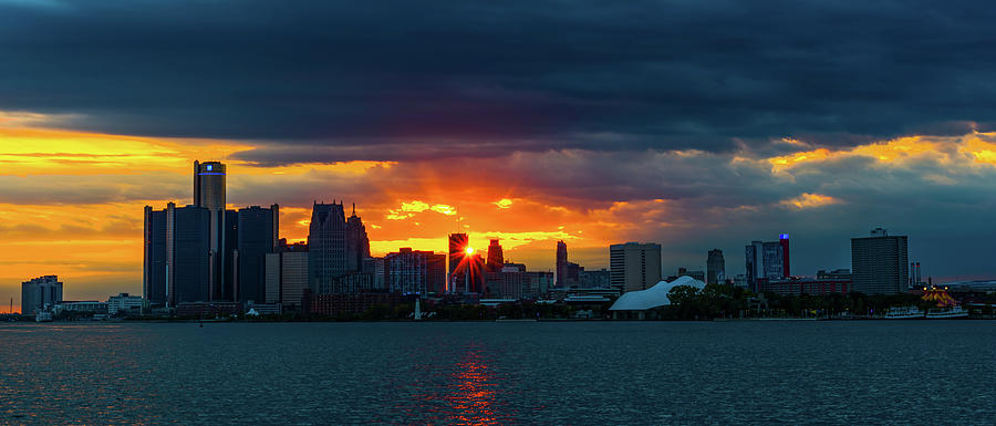 Detroit Sunset Photograph by Michael Tucker - Pixels