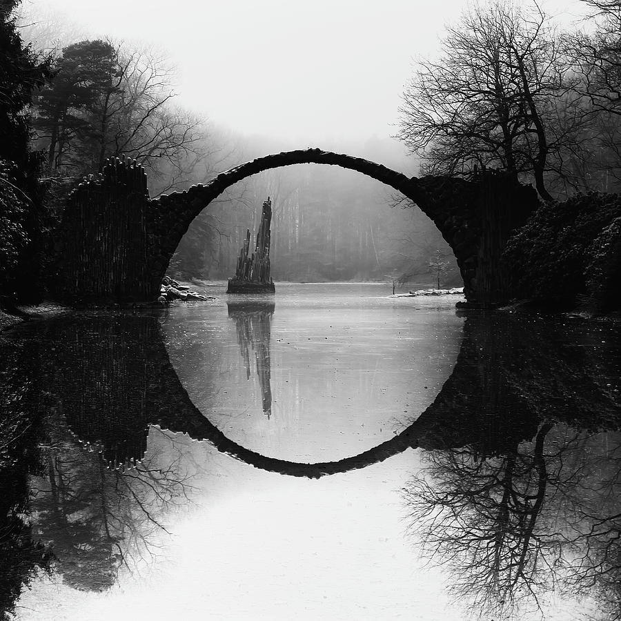 Circle Photograph - Devils Bridge by Mike Kreiten
