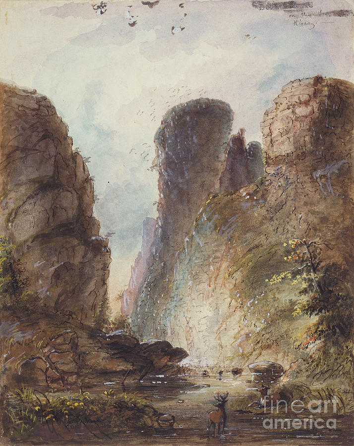 Devil’s Gate, C.1850-60 Painting by Alfred Jacob Miller