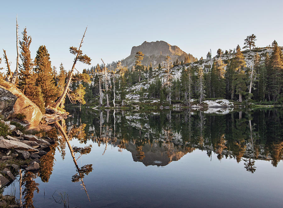 Devils Peak Reflecting In Long Lake Photograph by Chris Bennett - Fine ...