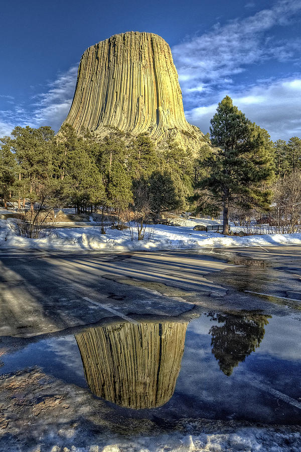 Devils Tower Reflection Photograph by Fiskr Larsen