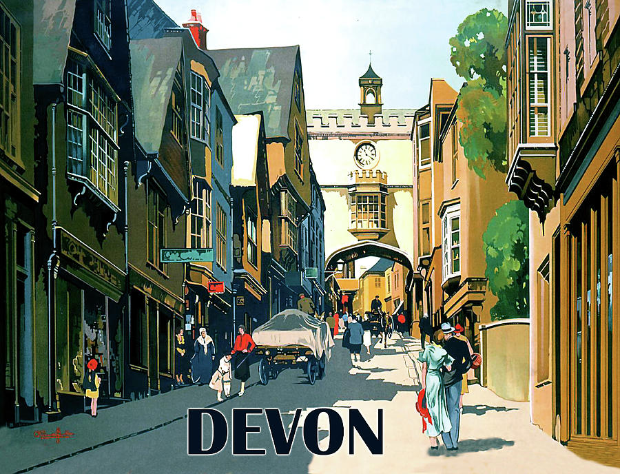 Vintage Digital Art - Devon by Long Shot