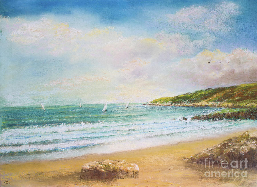 Devon Seascape, 2000 Painting by Margo Starkey - Fine Art America