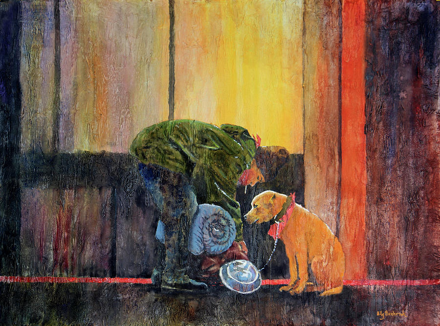 Dog Mixed Media - Devotion by Ally Benbrook