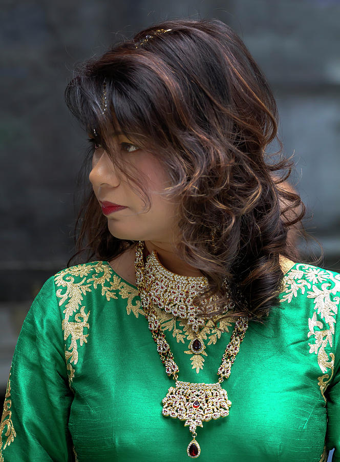 Dewali NYC 2018 Indian Woman in Traditional Dress Photograph by Robert Ullmann