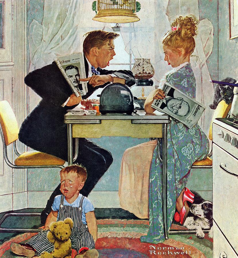 dewey V. Truman Painting by Norman Rockwell