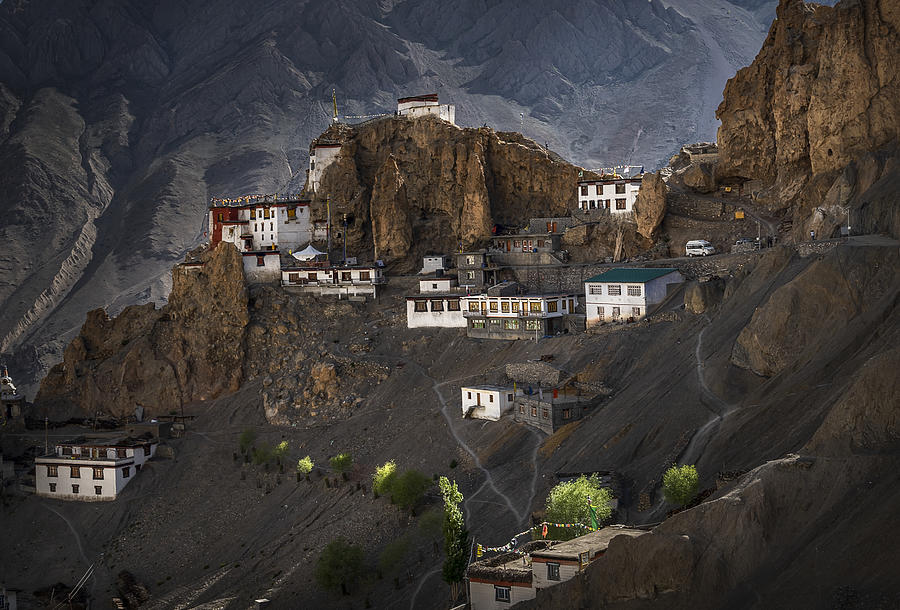 Mountain Photograph - Dhankar Monastery 1 by Anita Singh