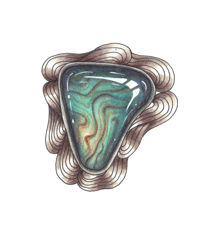 Jewelry Digital Art - Di Tuquoise Gem by Rose Rambo