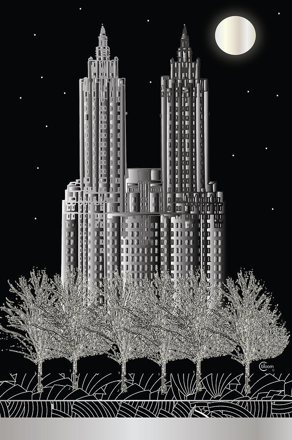 Silver San Remo Building New York City Drawing by Cecely Bloom