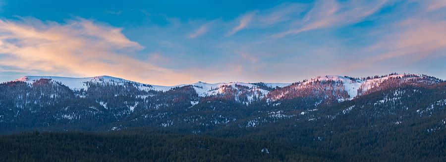 Diamond Mountain First Light Panorama Photograph by Randy Robbins