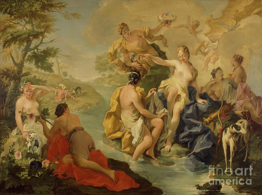 Diana And Actaeon Painting by Giovanni Battista Pittoni