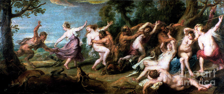 Diana And Her Nymphs Surprised Drawing by Print Collector