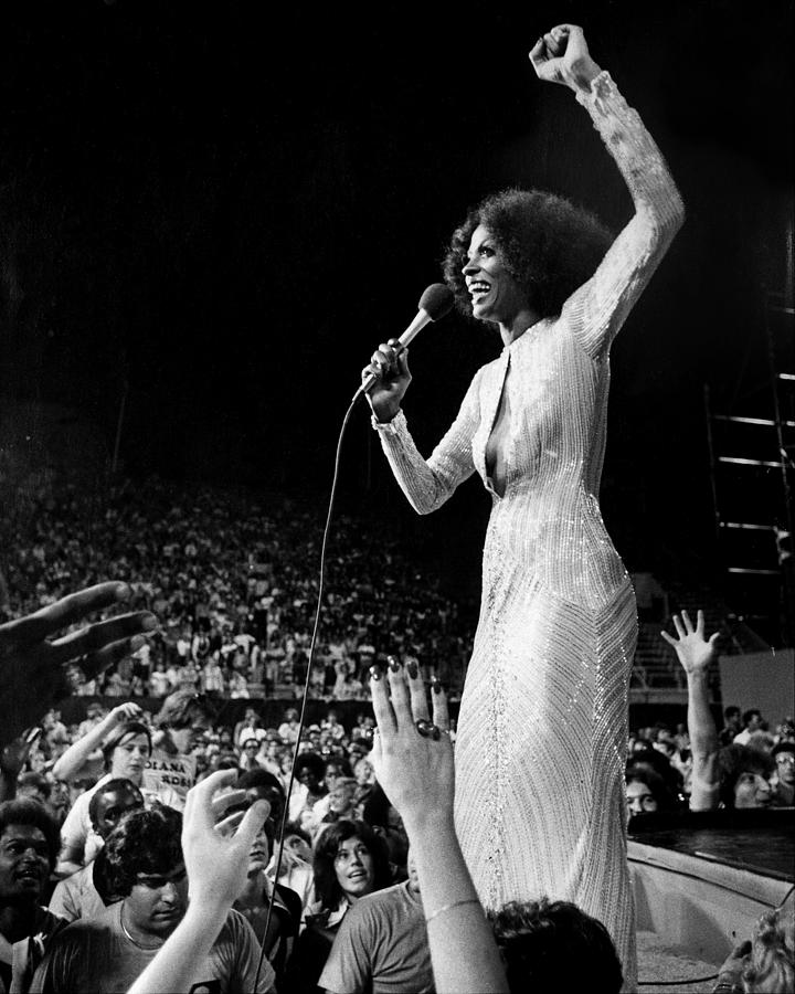 Diana Ross Hands Reach For The Stars As Photograph by New York Daily News Archive