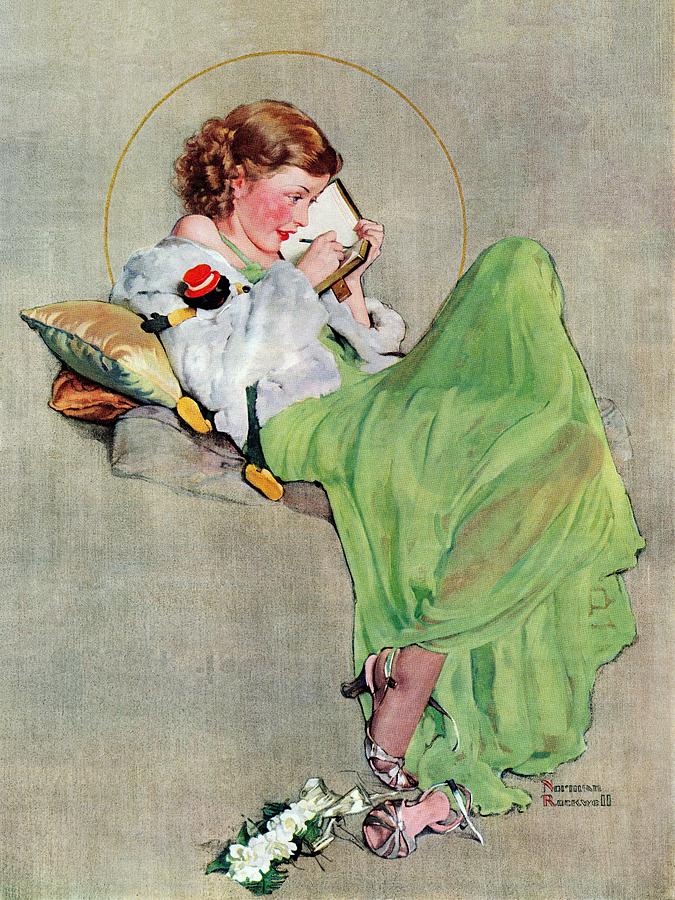 diary Painting by Norman Rockwell