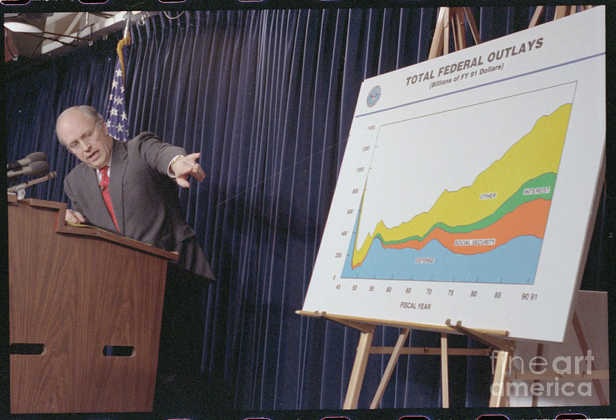 Dick Cheney Pointing To Chart Photograph by Bettmann