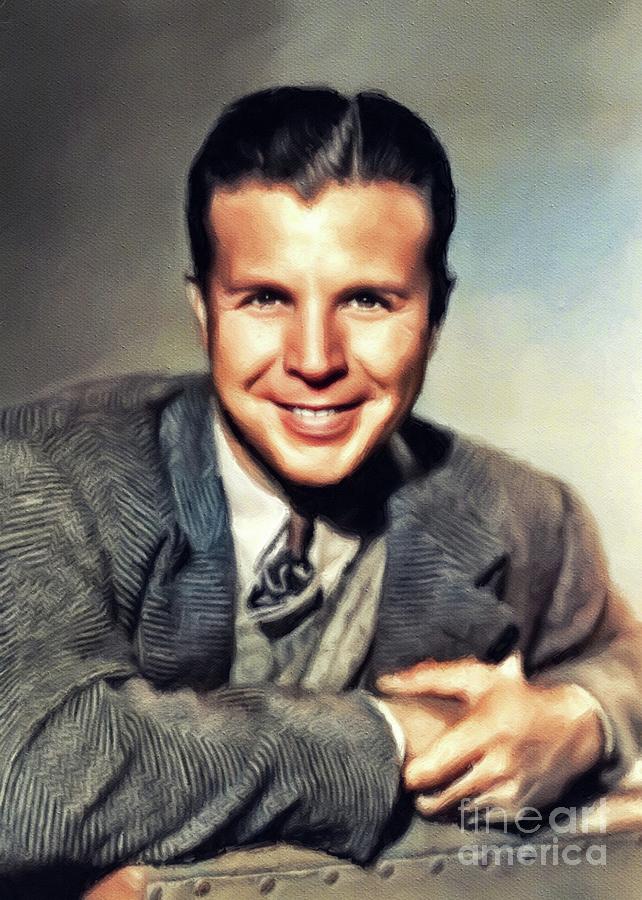 Dick Powell, Vintage Actor Painting by Esoterica Art Agency