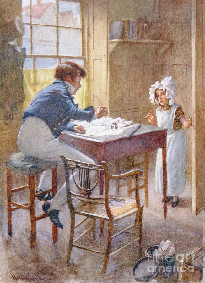 Apron Photograph - Dick Swiveller And The Marchioness, Illustration For character Sketches From Dickens Compiled By B.w. Matz, 1924 by Harold Copping