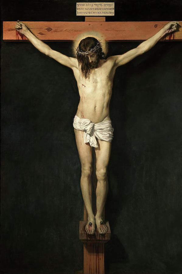 Diego Rodriguez de Silva y Velazquez / Christ Crucified, ca. 1632, Spanish School. Painting by Diego Velazquez -1599-1660-