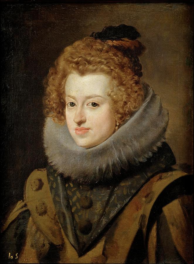 Diego Rodriguez de Silva y Velazquez / Maria de Austria, Queen of Hungary, ca. 1630. Painting by Diego Velazquez -1599-1660-