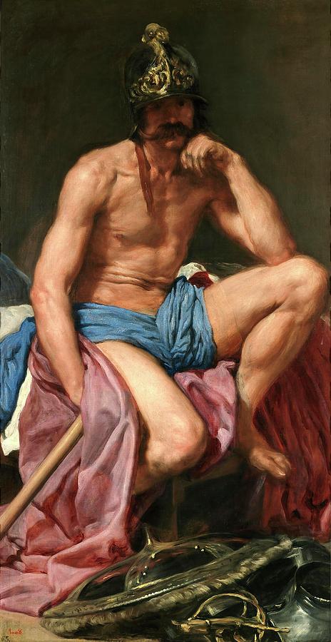Diego Rodriguez de Silva y Velazquez / Mars, ca. 1638, Spanish School. Painting by Diego Velazquez -1599-1660-