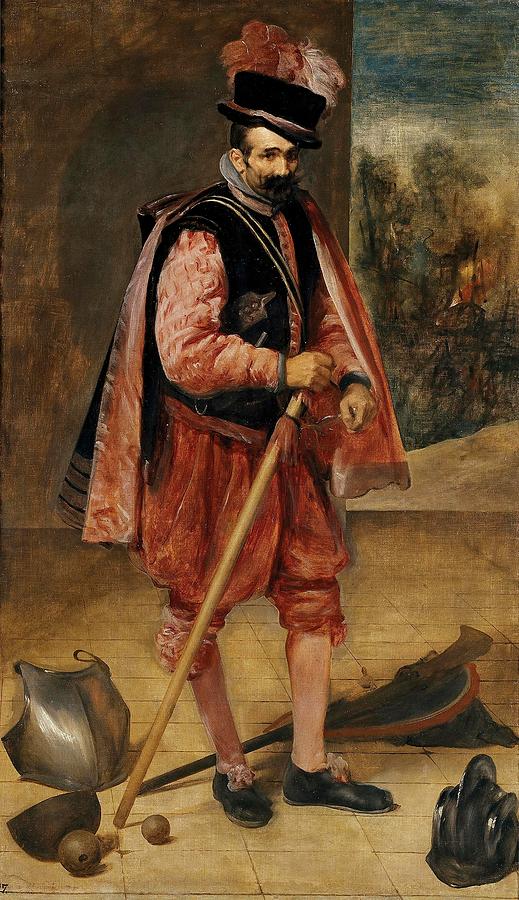 Diego Rodriguez de Silva y Velazquez The Buffoon called Juan de Austria,ca.1632, Spanish School. Painting by Diego Velazquez -1599-1660-