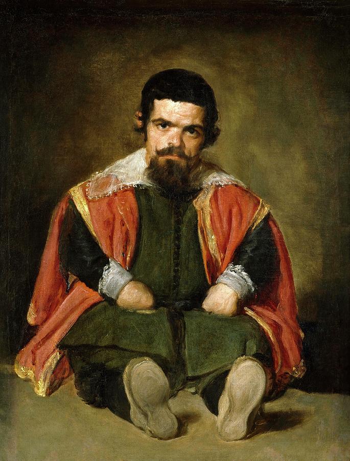 Diego Rodriguez De Silva Y Velazquez Painting - Diego Rodriguez de Silva y Velazquez / The Buffoon Sebastian de Morra, 1643-1649, Spanish School. by Diego Velazquez -1599-1660-