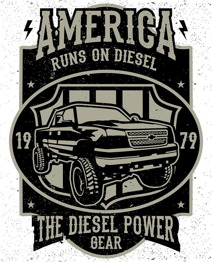 Vintage Digital Art - Diesel Power Gear by Long Shot