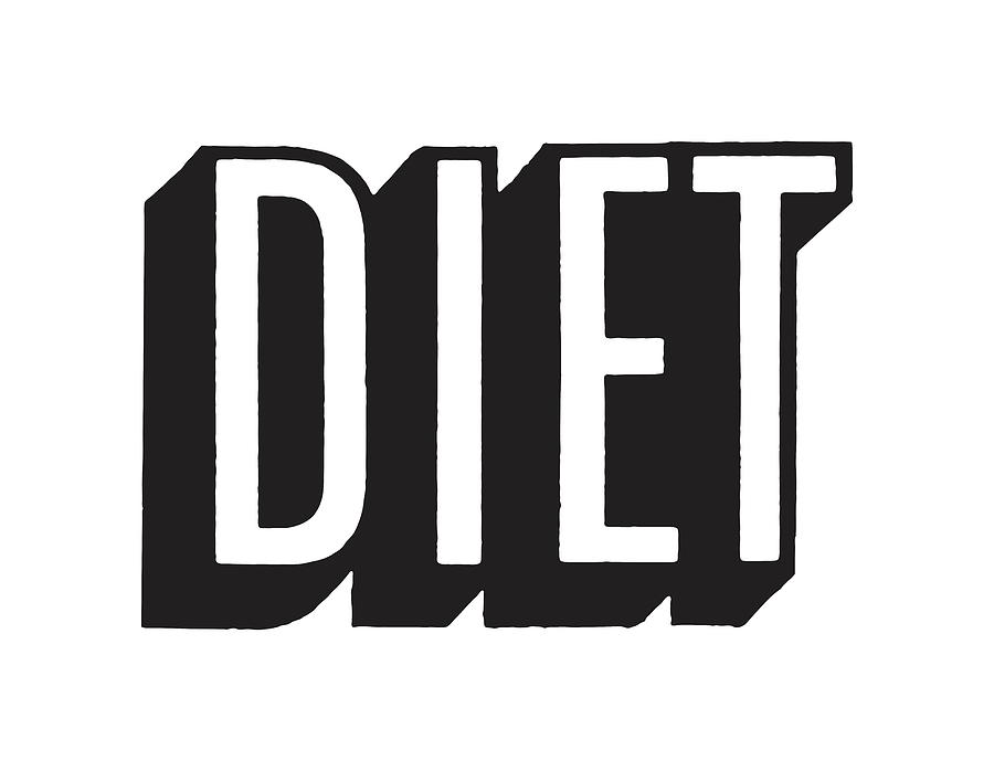 Black And White Drawing - Diet by CSA Images