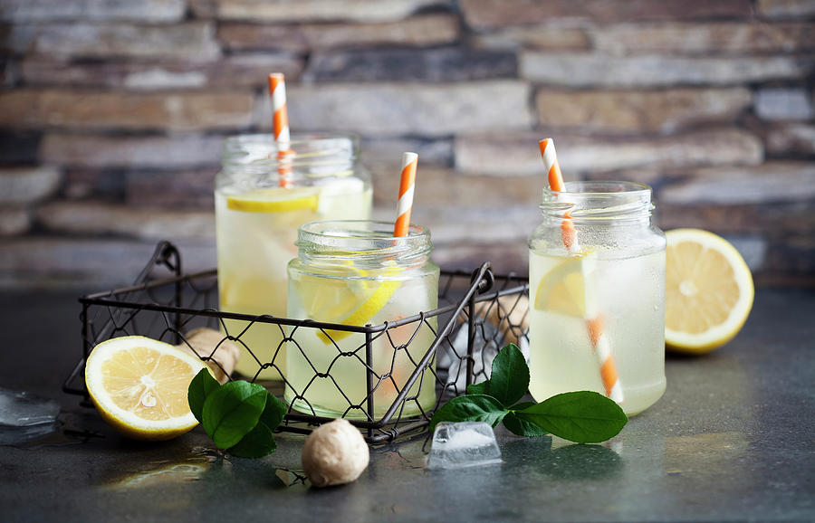 Diet Lemonade Made With Apple Vinegar, Ginger, Lemon And Honey Photograph by Kati Finell