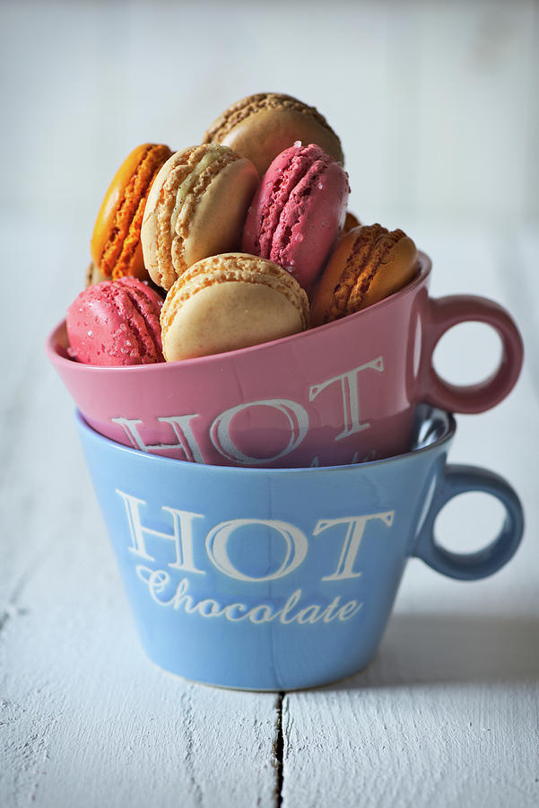 Different Colored Macarons In A Cup Photograph by Tomasz Jakusz