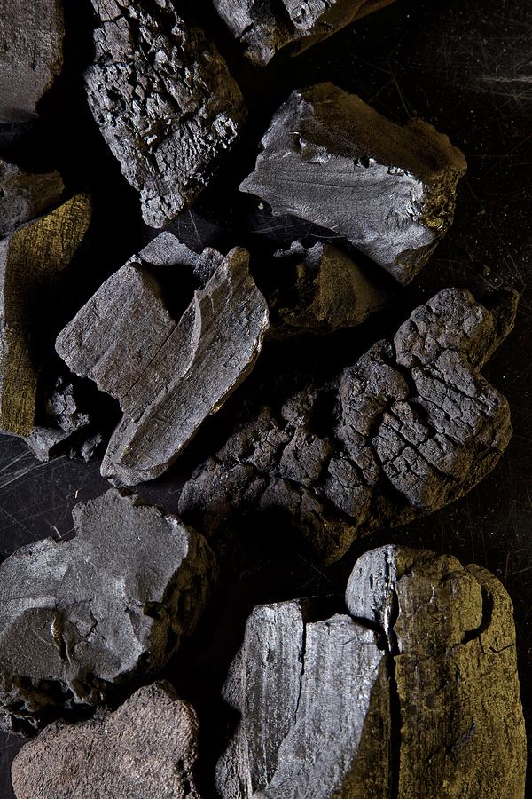 Different Kinds Of Charcoal On Black Becgraund Photograph by Andre Baranowski